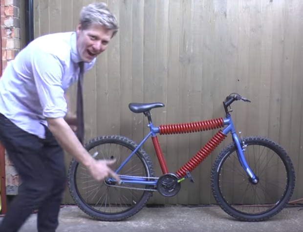 Colin Furze - bicylce made of springs