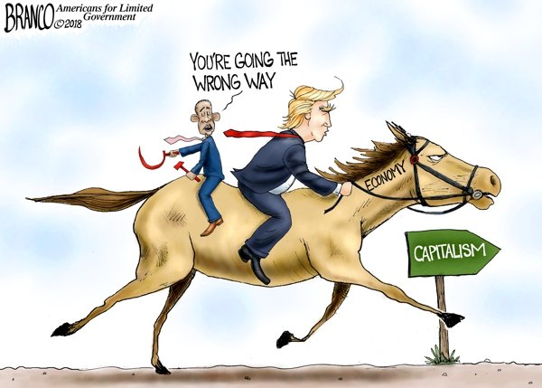 Galloping ahead - A.F. Branco political cartoon
