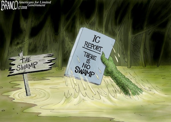 There is no swamp - A.F. Branco political cartoon