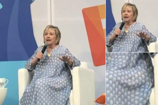 Hillary clinton wearing house coat