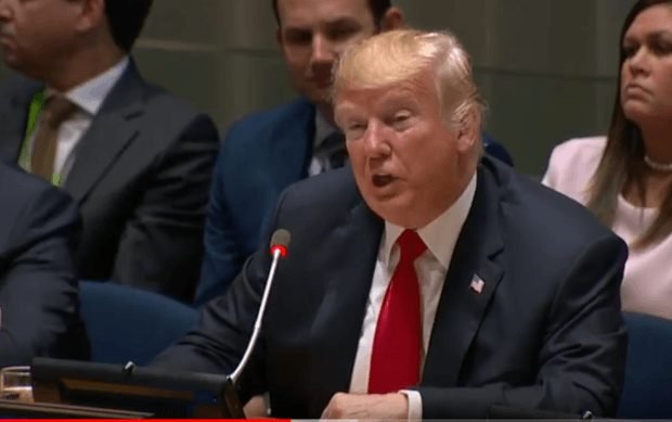 Donald Trump at UN world drug epidemic panel