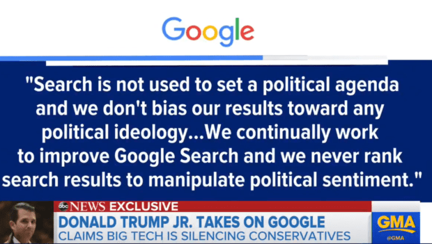 Google statement on bias