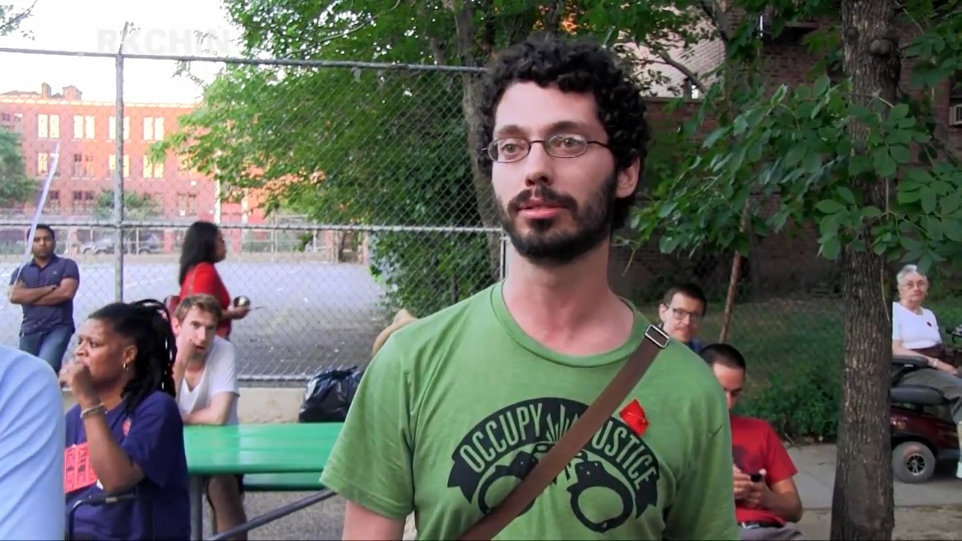'Chepe' Leading a "know your rights" legal training in Jackson Heights, Queens, July 22, 2012 (YouTube/Screenshot)