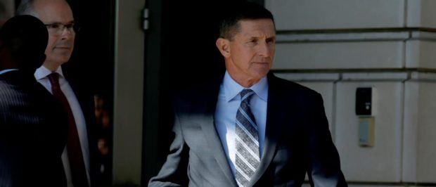FILE PHOTO: Former U.S. National Security Adviser Michael Flynn departs after a plea hearing at U.S. District Court, in Washington, U.S., December 1, 2017. REUTERS/Joshua Roberts