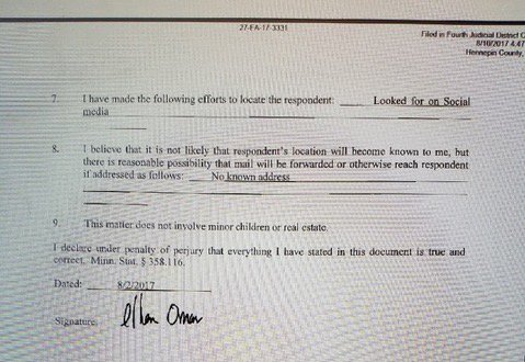 Omar divorce petition page 2 / MN Family Court Records Center via David Steinberg