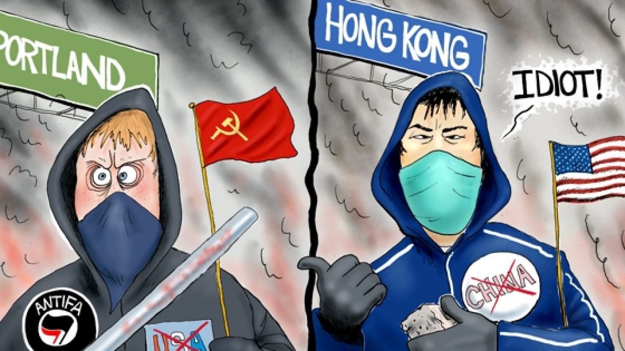 Image result for branco cartoons hong kong protesters
