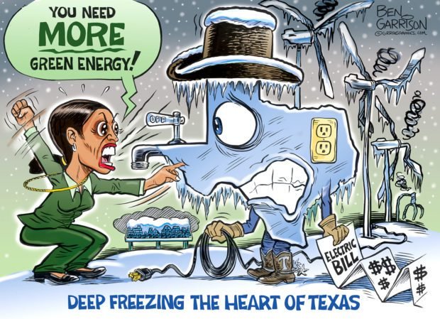 Deep Freezing In The Heart Of Texas – Ben Garrison Cartoon