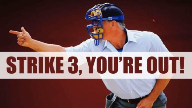 Strike 3 for MLB…You are Out!