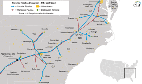 Pipeline Hack Forces D.C. and 17 States to Declare Emergencies