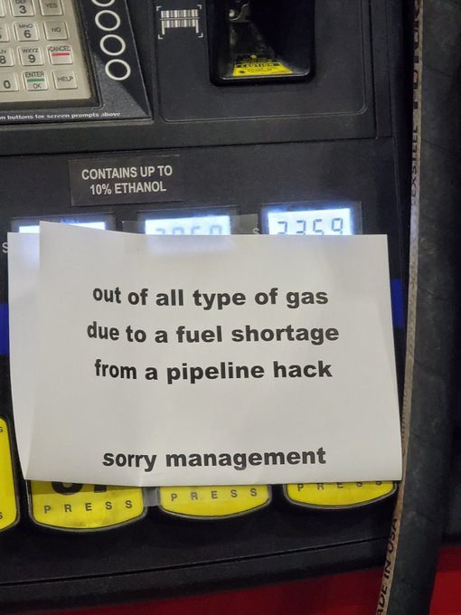 Southeast US Sees Gas Shortages After Pipeline Cyberattack