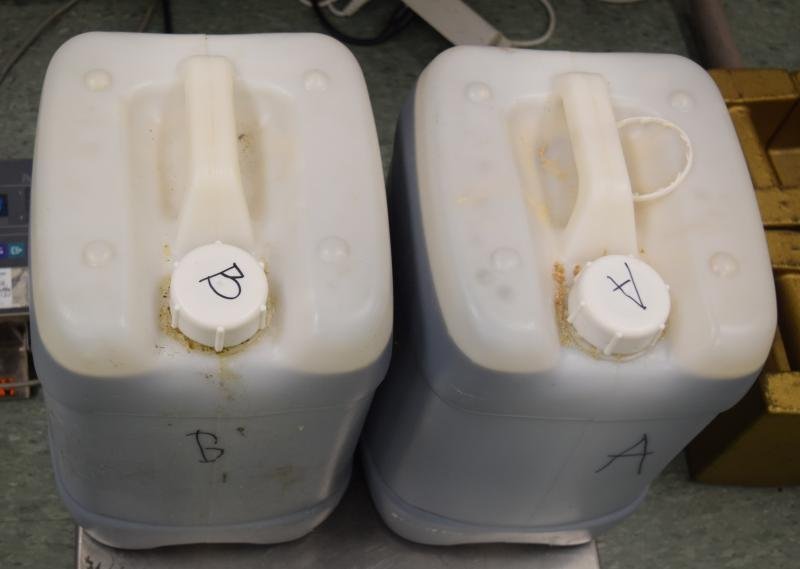 Containers filled with nearly 100 pounds of methamphetamine seized by CBP officers at Brownsville Port of Entry