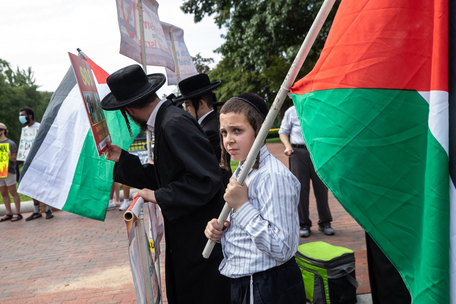 A group of rabbis joined demonstrators in protest of President Joe Biden's meeting with Israeli Prime Minister Naftali Bennett in Washington, D.C. on August 26, 2021. (Kaylee Greenlee - Daily Caller News Foundation)