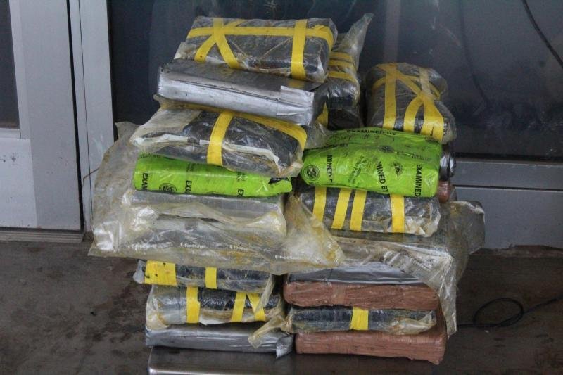 Packages containing nearly 125 pounds of cocaine seized by CBP officers at Pharr International Bridge