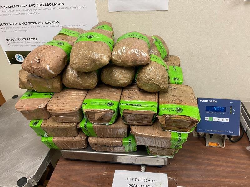Packages containing 90 pounds of methamphetamine seized by CBP officers at Hidalgo Port of Entry