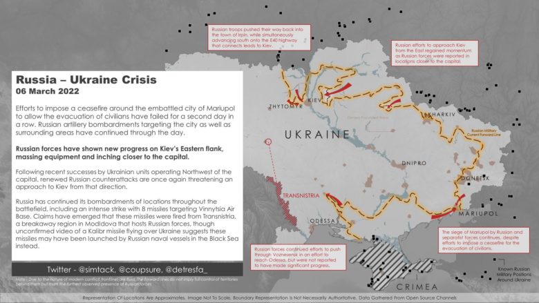 Ukraine war map 3-6-22