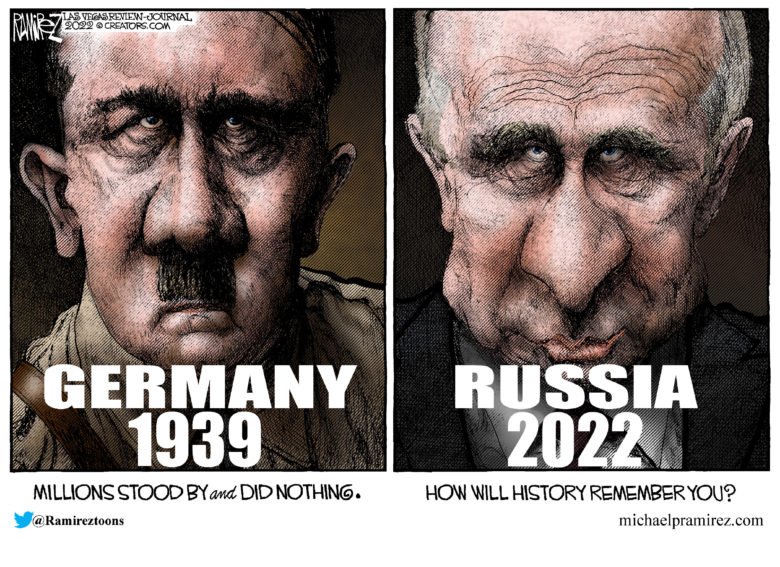 Vladimir Putin and Adolf Hitler
