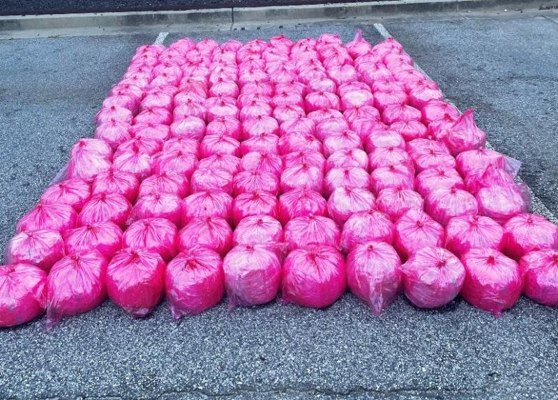 Packages containing nearly 1,761 pounds of methamphetamine seized by CBP officers at World Trade Bridge.