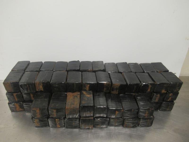 Packages containing nearly 68 pounds of methamphetamine seized by CBP officers at Hidalgo International Bridge.
