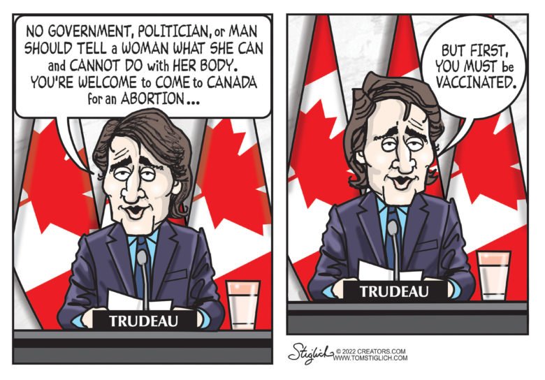 Justin Trudeau Canada double standard abortion vaccine mandate
