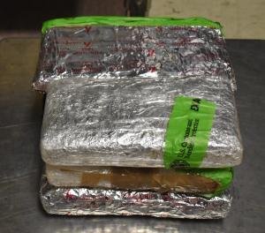 Packages containing nearly 15 pounds of cocaine seized by CBP officers at Brownsville Port of Entry.