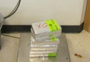 Cocaine filled drug bundles.