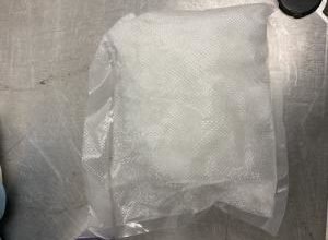 Package containing 235 grams of methamphetamine seized by CBP officers at Hidalgo/Pharr/Anzalduas Port of Entry.