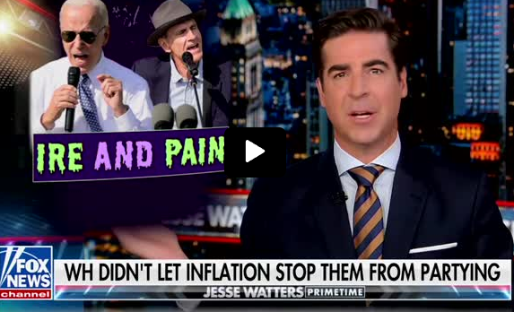 America Lost And Joe Biden Took A Victory Lap Watters Wallops White House Celebration While Inflation Soars