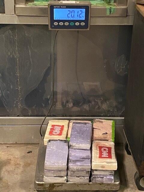 Packages containing 44 pounds of fentanyl seized by CBP officers at Pharr International Bridge.