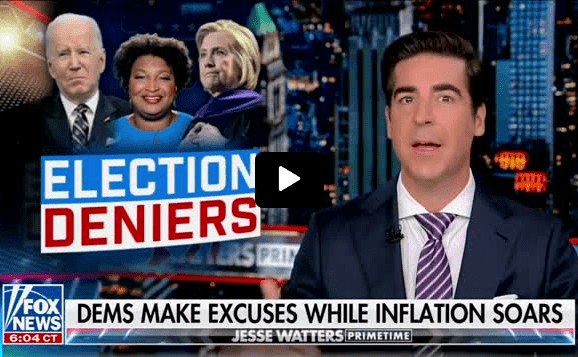 ‘Premature Election Denying’: Watters Mocks Hillary Clinton For Saying GOP Plans To ‘Literally Steal’ Next Election