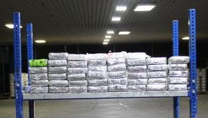 Packages containing nearly 119 pounds of cocaine seized by CBP officers at World Trade Bridge.