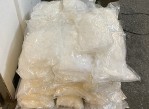 Packages containing 91 pounds of methamphetamine seized by CBP officers at Eagle Pass Port of Entry.