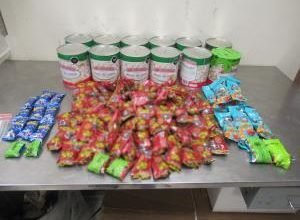 Canned food and candies seized by CBP officers at Hidalgo International Bridge were found to contain $919,000 in methamphetamine.