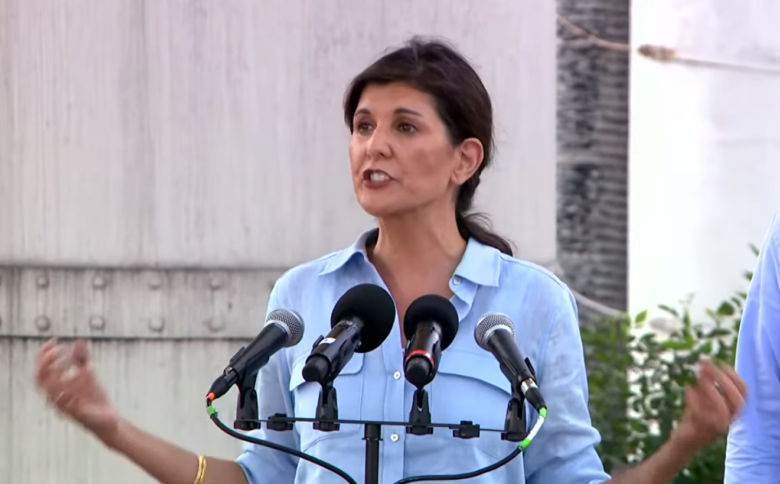 Nikki Haley Scolds Crowd For Booing Climate Protesters Disrupting Campaign Event