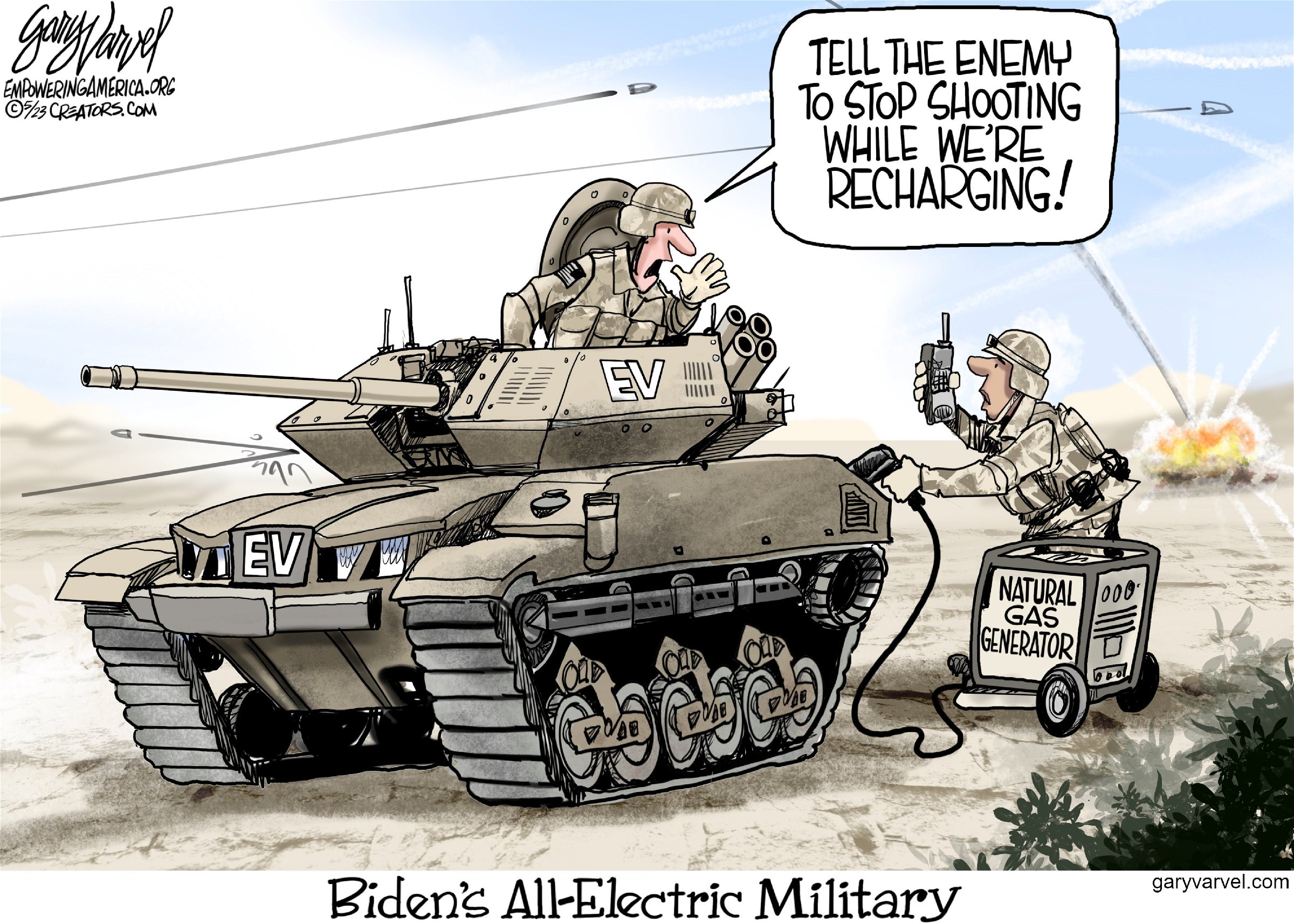 Joe Biden electric vehicles military army