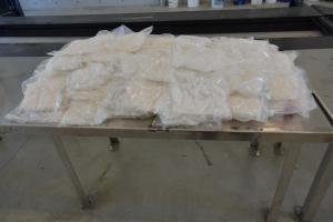 Packages containing $863,000 in methamphetamine seized by CBP officers at Laredo Port of Entry.