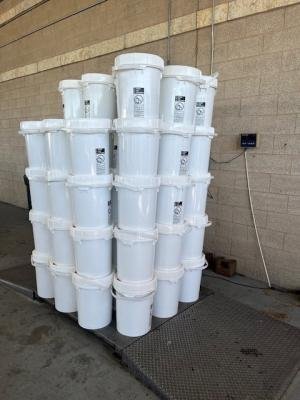 Buckets containing 1,205 pounds of methamphetamine seized by CBP officers at Pharr International Bridge.