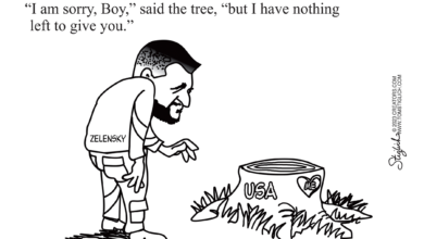 Ukraine giving tree money
