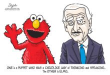 Joe Biden elmo puppets