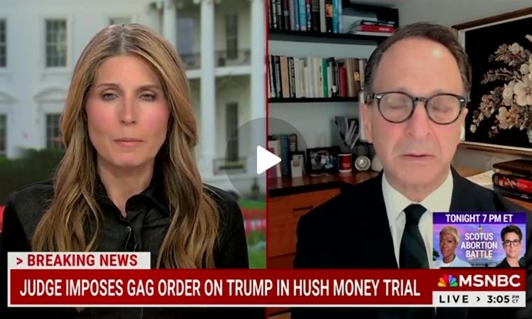 MSNBC Host And Legal Analyst Melt Down Over ‘Danger’ Of Trump’s ‘Chilling’ Rhetoric After Latest Gag Order